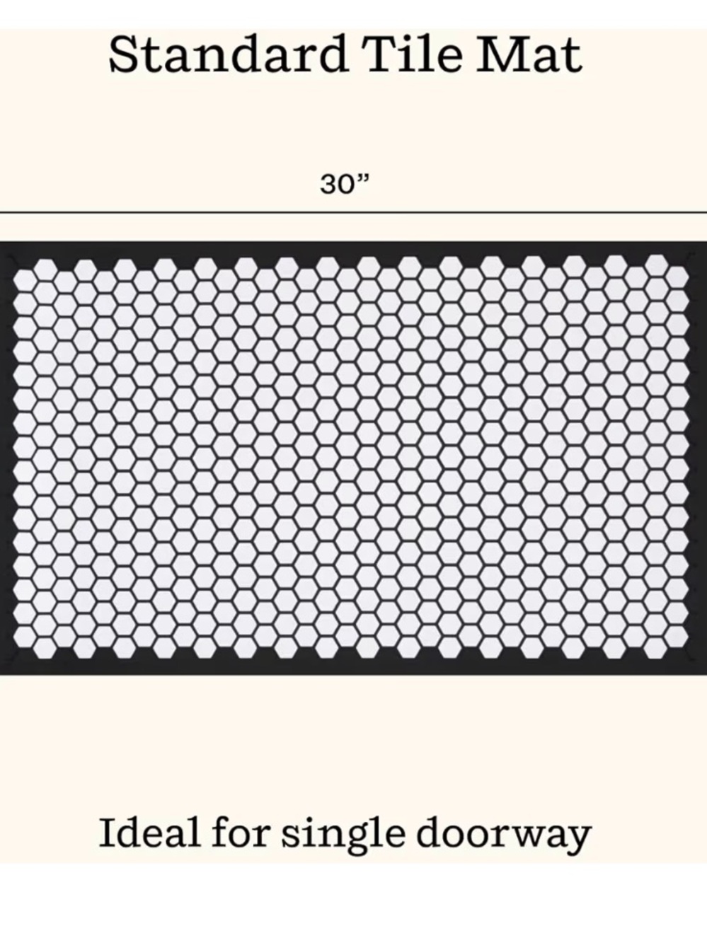 Letterfolk Hexagon Tile Doormat - Black & White